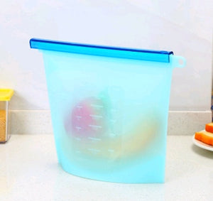 Reusable Silicone Food Storage Bags – Airtight Fresh-Keeping Bags for Fridge, Fruit, Vegetables & Meal Prep