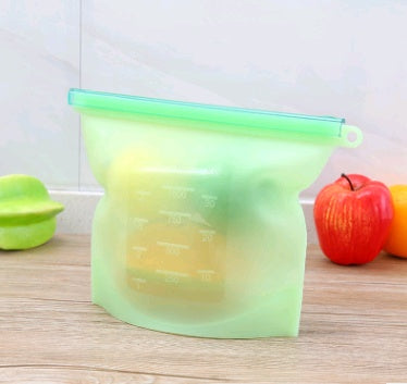 Reusable Silicone Food Storage Bags – Airtight Fresh-Keeping Bags for Fridge, Fruit, Vegetables & Meal Prep