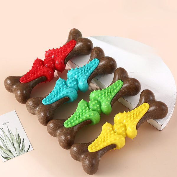 Tough Rubber Dog Chew Toy – Durable Bone for Aggressive Chewers, Large & Medium Dogs, Dental Health Support