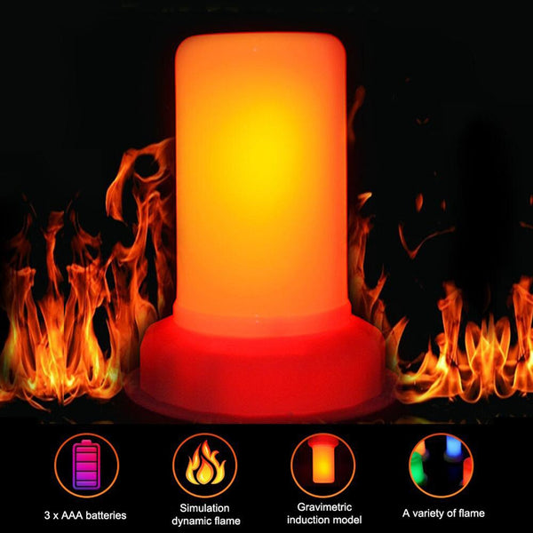 LED Flame Light – Realistic Flickering Flame Effect Lamp for Cozy Home, Bedroom & Party Decor