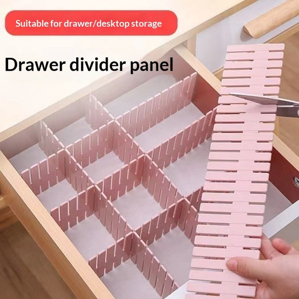 Adjustable Drawer Organizer Dividers – Free-Combination Plastic Drawer Storage for Kitchen, Office, Bedroom & Bathroom
