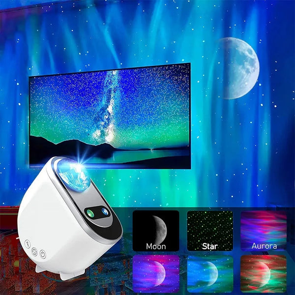Aurora Galaxy Star Projector – LED Night Light for Bedroom & Home Decor